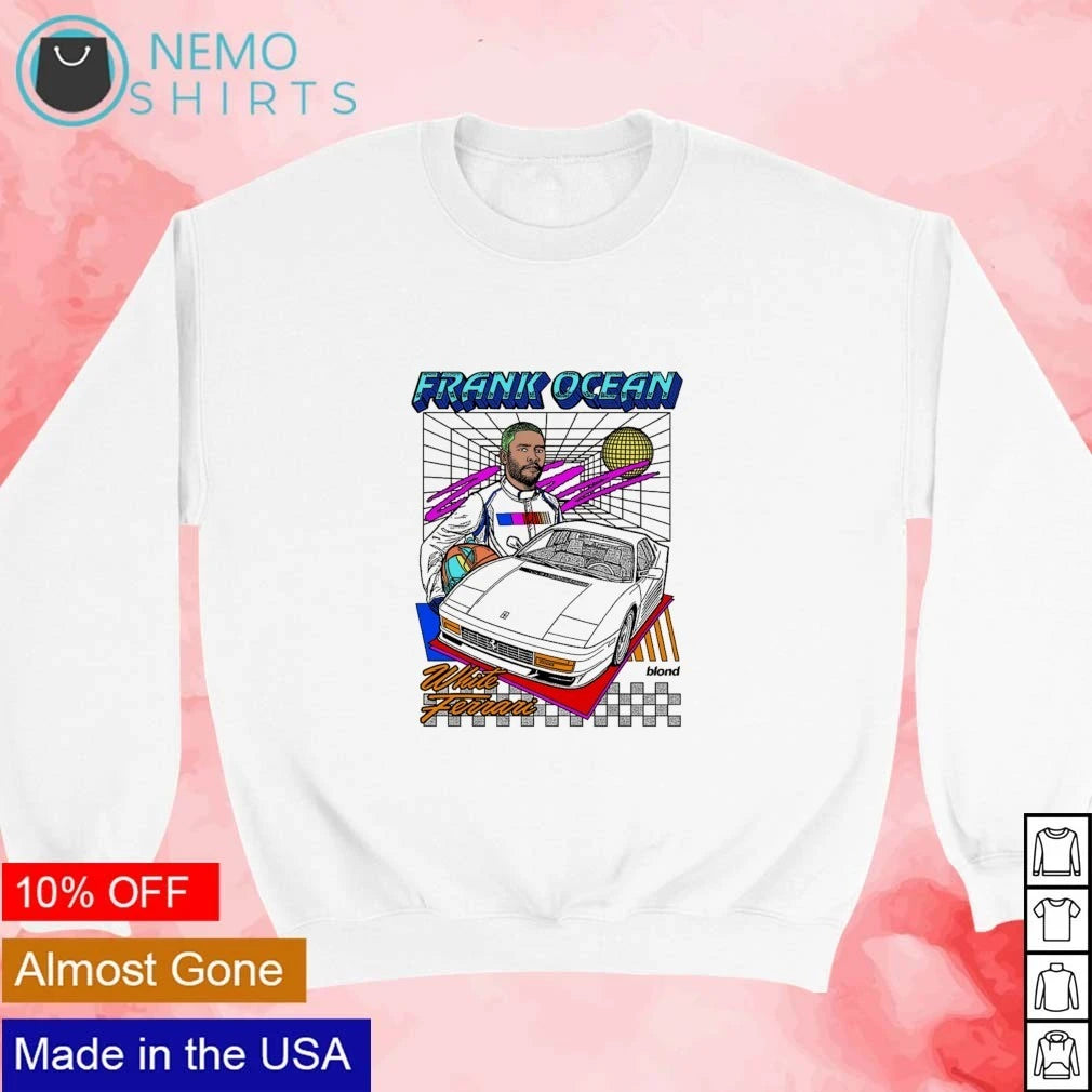 Frank Ocean White Ferrari Blond Retro Bootleg - Adult & Kids T-Shirts, Sweatshirts & Hoodies apparel design preview 3