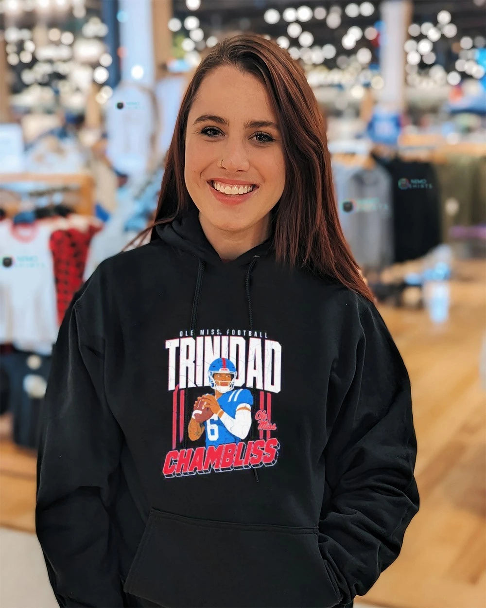 Trinidad Chambliss Illustration Ole Miss Rebels - Adult & Kids T-Shirts, Sweatshirts & Hoodies apparel design preview 3