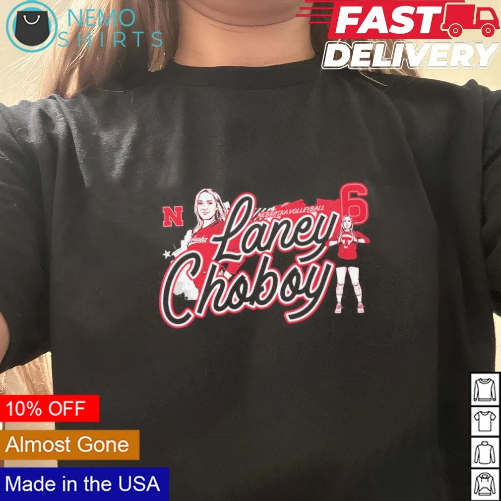 Laney Choboy Graffiti Nebraska Cornhusker - Adult & Kids T-Shirts, Sweatshirts & Hoodies apparel design preview 2