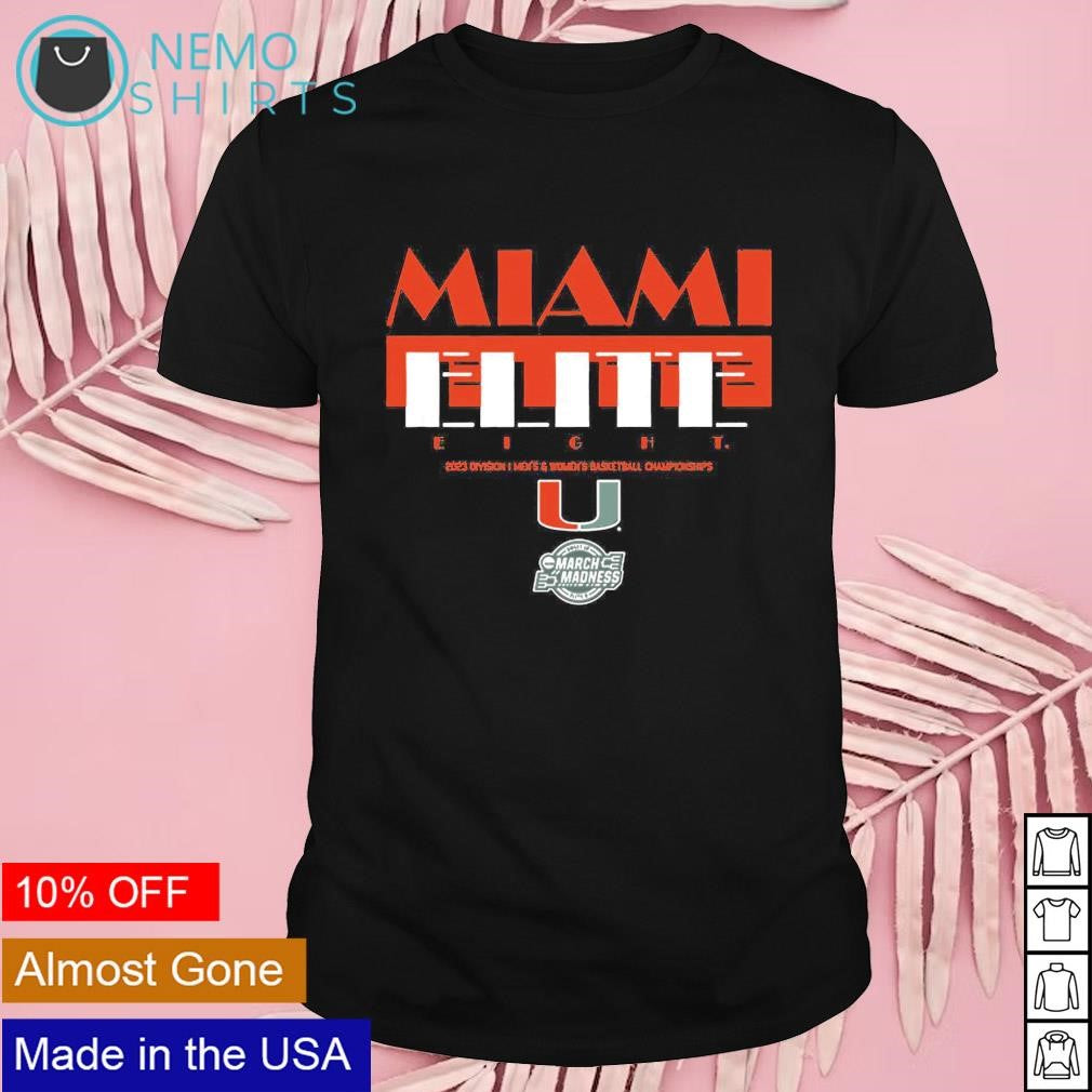 Miami Hurricanes basketball Elite Eight 2023 - Adult & Kids T-Shirts, Sweatshirts & Hoodies apparel design preview 1