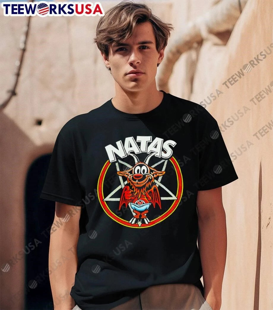 Natas Devil Giving Thumbs Up Inside Pentagram - Adult & Kids T-Shirts, Sweatshirts & Hoodies apparel design preview 1