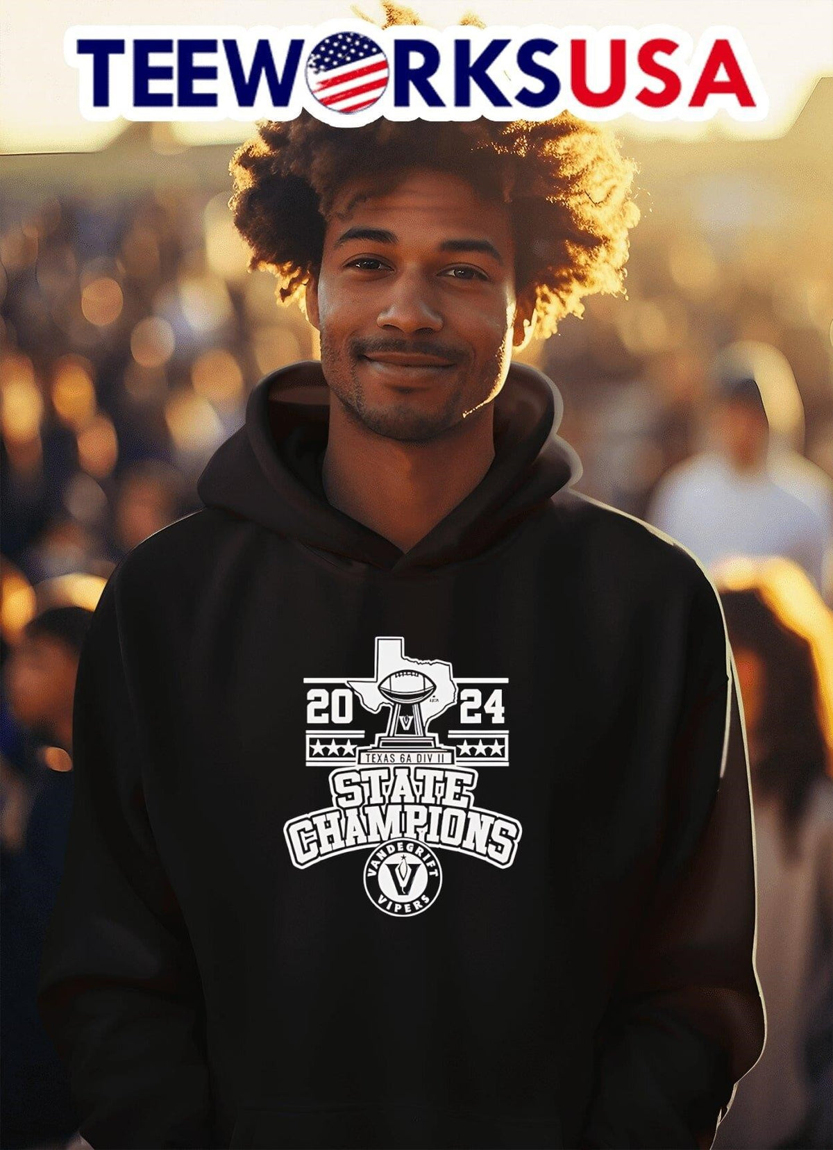Vandegrift Vipers 2024 6A II State Champions - Adult & Kids T-Shirts, Sweatshirts & Hoodies apparel design preview 2