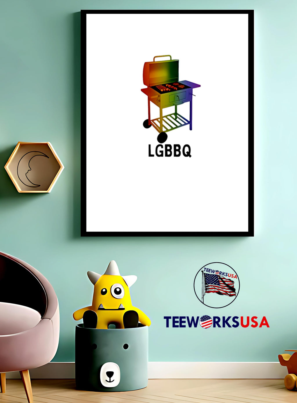 Pride core lgbbq - Adult & Kids T-Shirts, Sweatshirts & Hoodies apparel design preview 3