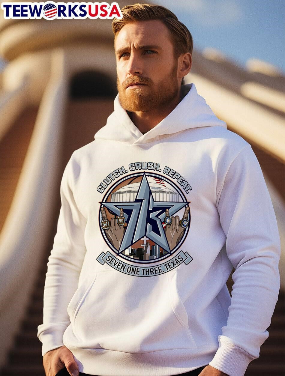 Clutch Crush Repeat Seven One Three Texas - Adult & Kids T-Shirts, Sweatshirts & Hoodies apparel design preview 2