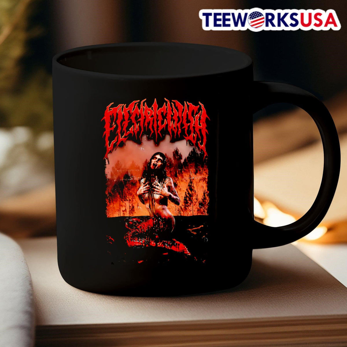 Blood Electric Witch - Adult & Kids T-Shirts, Sweatshirts & Hoodies apparel design preview 3