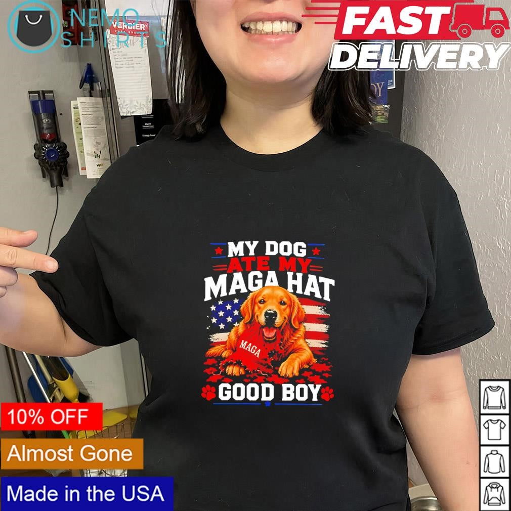 My Dog Ate Maga Hat Good Boy Golden Retriever - Adult & Kids T-Shirts, Sweatshirts & Hoodies apparel design preview 2