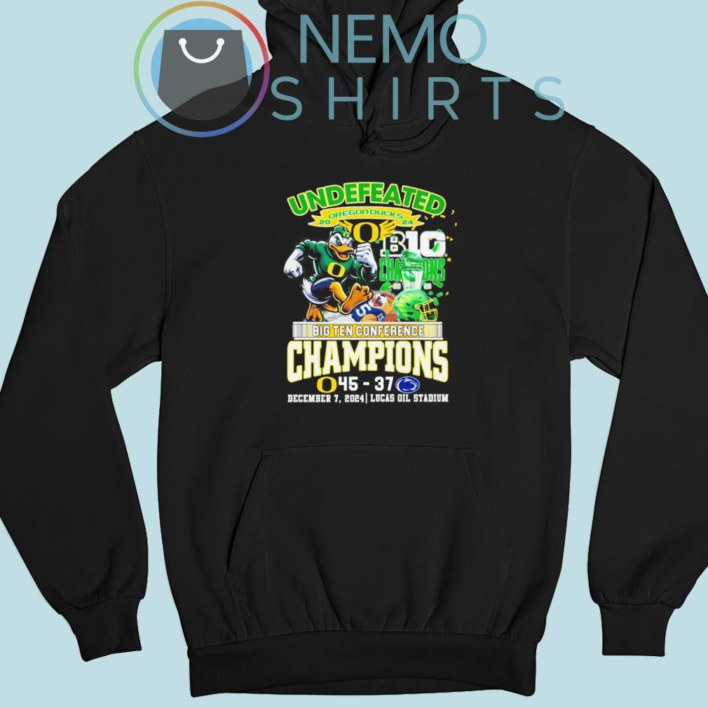 Undefeated 2024 Oregon Ducks Big Ten conference - Adult & Kids T-Shirts, Sweatshirts & Hoodies apparel design preview 2