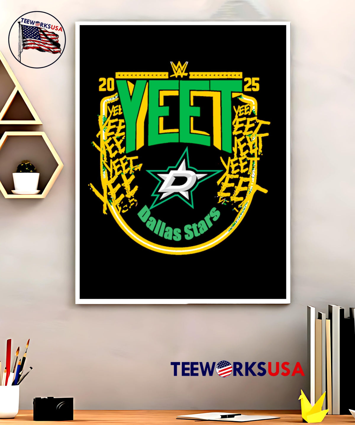 Jey Uso Yeet Dallas Stars 2025 - Adult & Kids T-Shirts, Sweatshirts & Hoodies apparel design preview 5