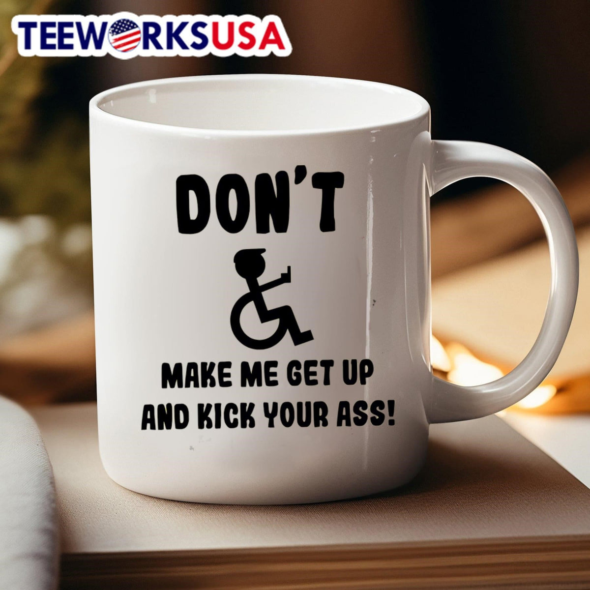 Don't make me get up and kick your ass - Adult & Kids T-Shirts, Sweatshirts & Hoodies apparel design preview 4