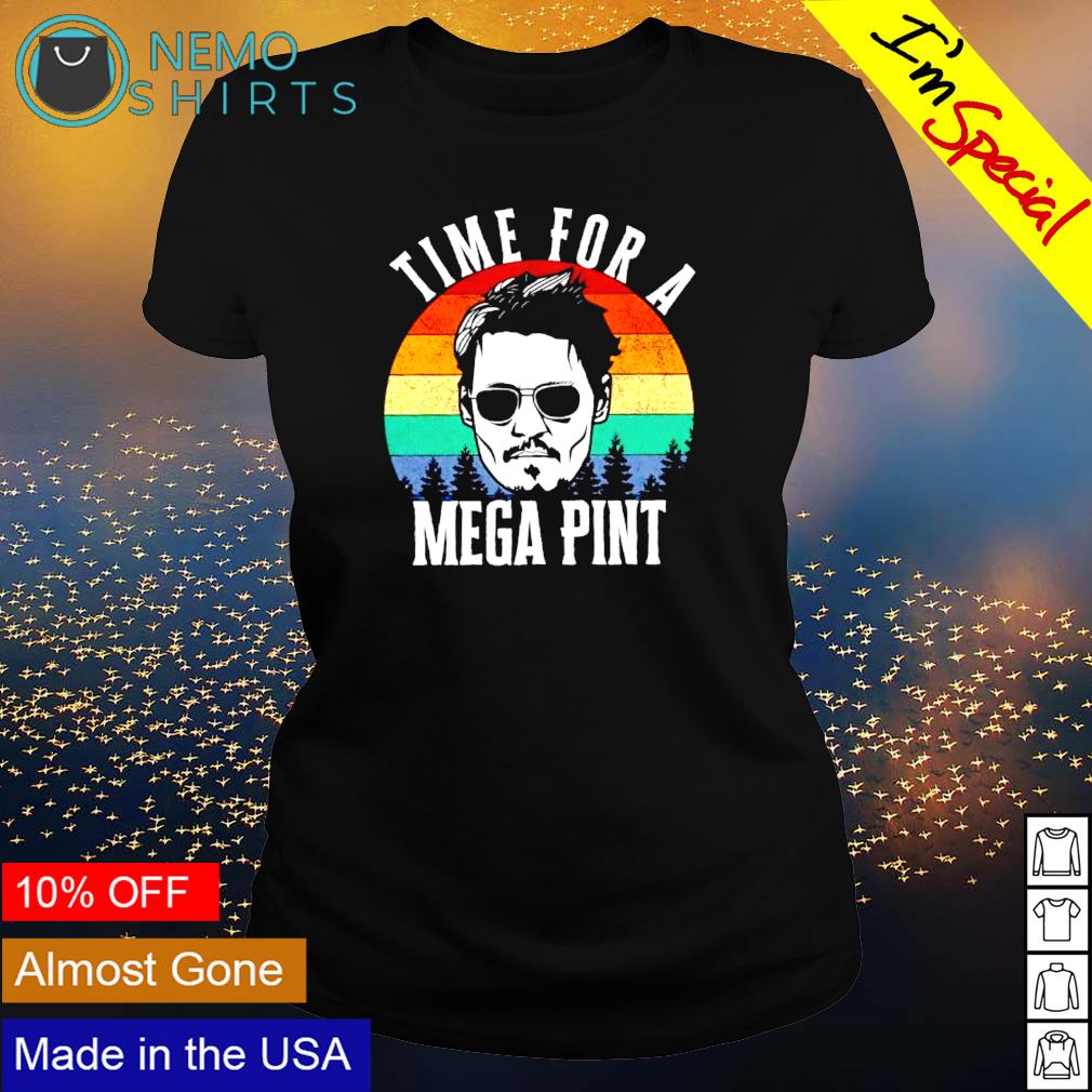 Johnny Depp time for a mega pint vintage - Adult & Kids T-Shirts, Sweatshirts & Hoodies apparel design preview 3