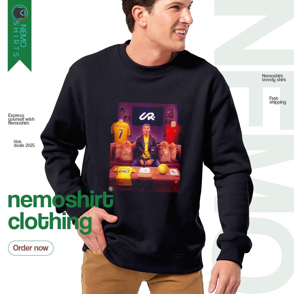 Cristiano Ronaldo contract extended Al-Nassr until - Adult & Kids T-Shirts, Sweatshirts & Hoodies apparel design preview 4
