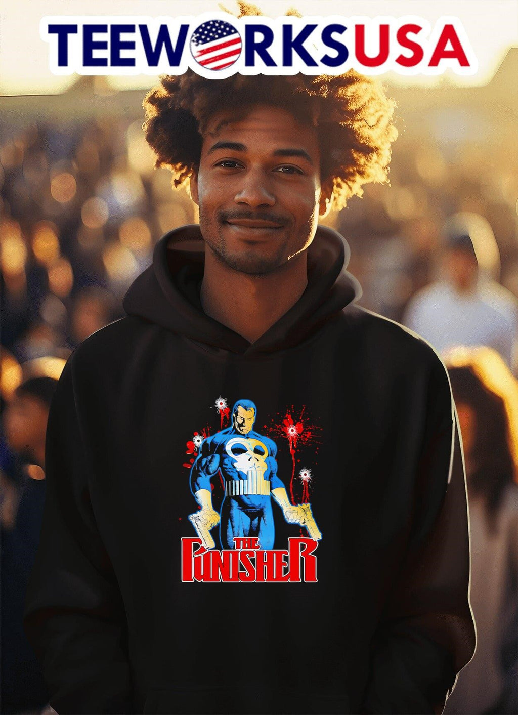 The Punisher comic graphic - Adult & Kids T-Shirts, Sweatshirts & Hoodies apparel design preview 2
