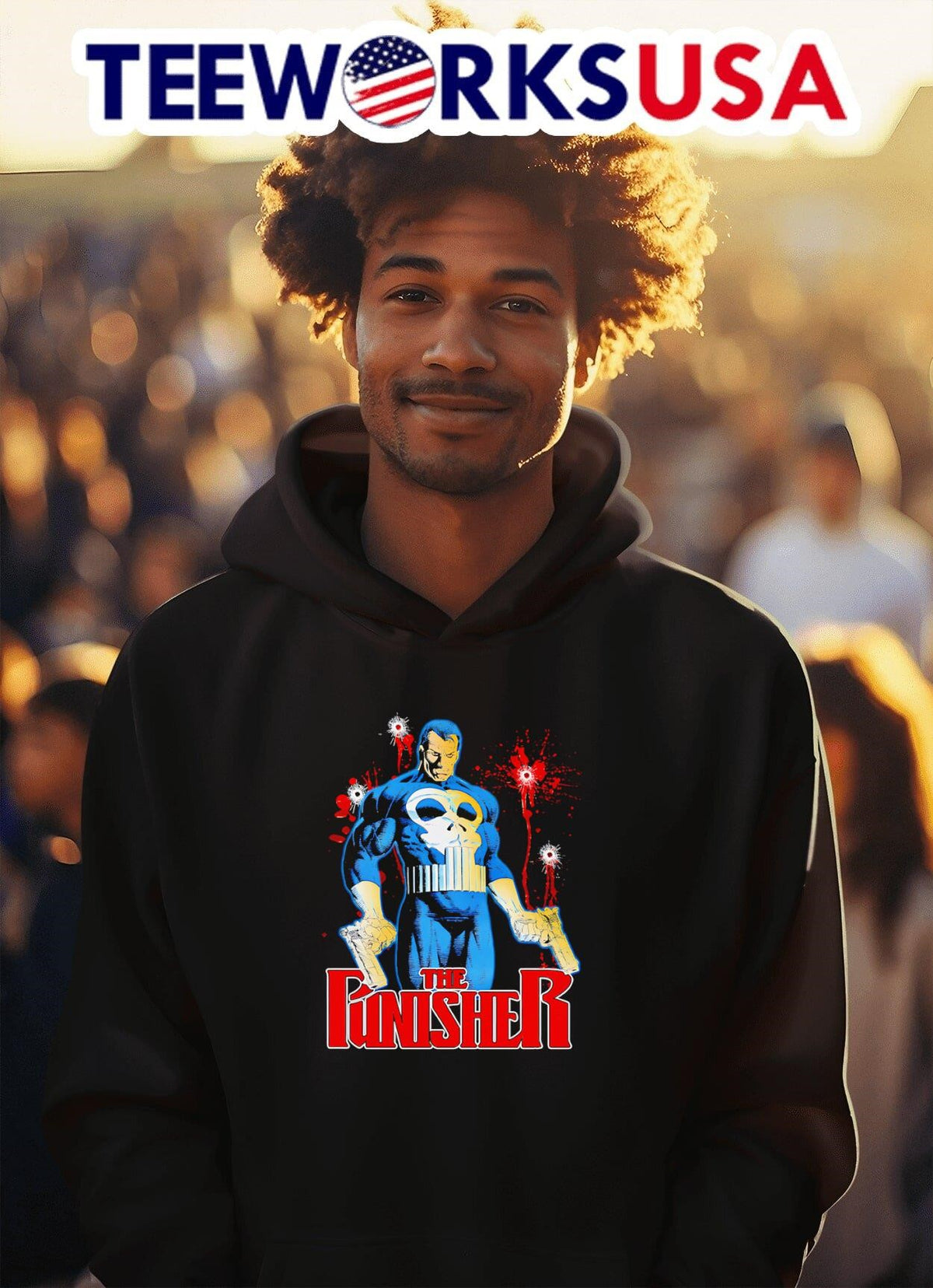 The Punisher comic graphic - Adult & Kids T-Shirts, Sweatshirts & Hoodies apparel design preview 2
