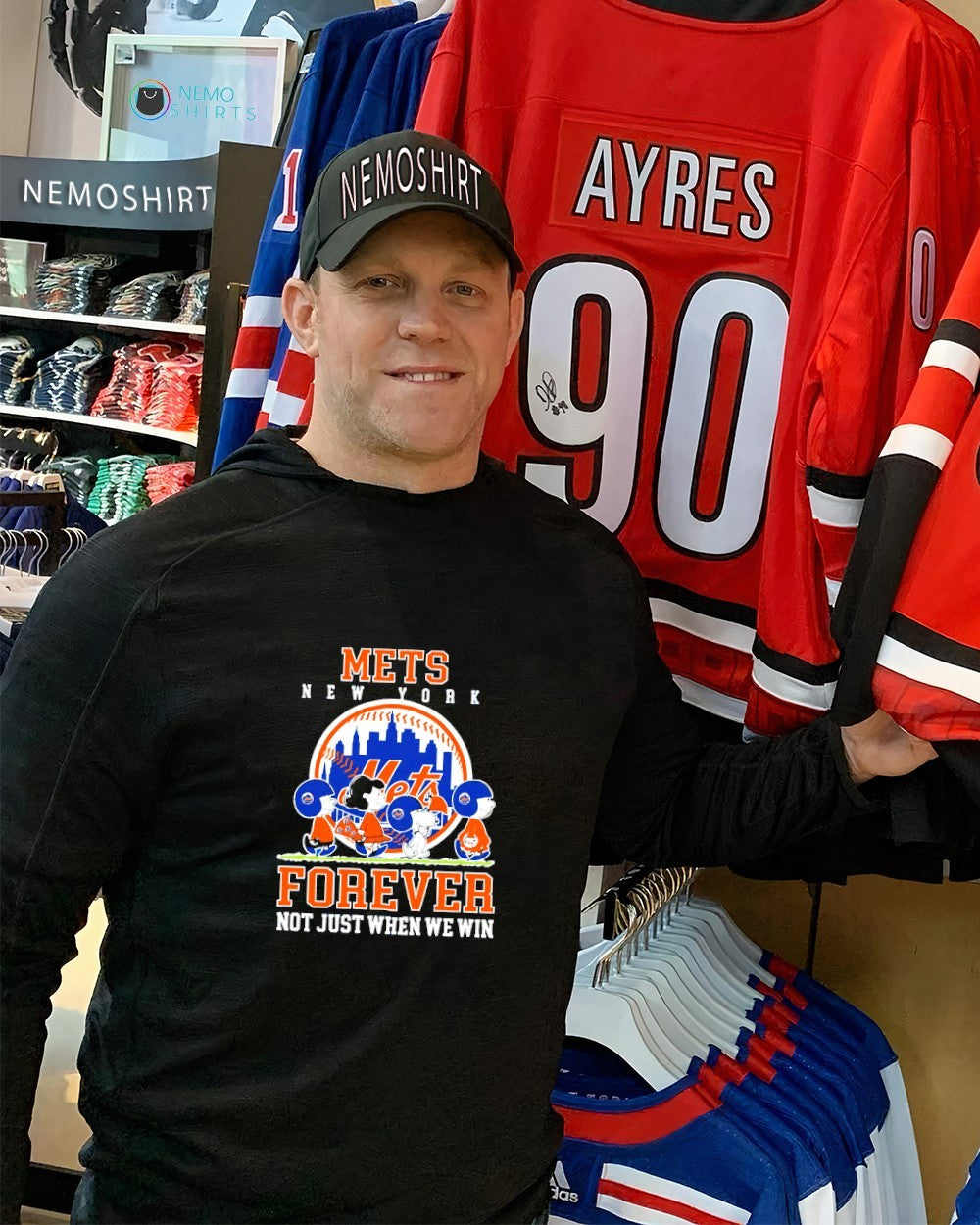 New York Mets forever not just when we win Peanuts - Adult & Kids T-Shirts, Sweatshirts & Hoodies apparel design preview 2