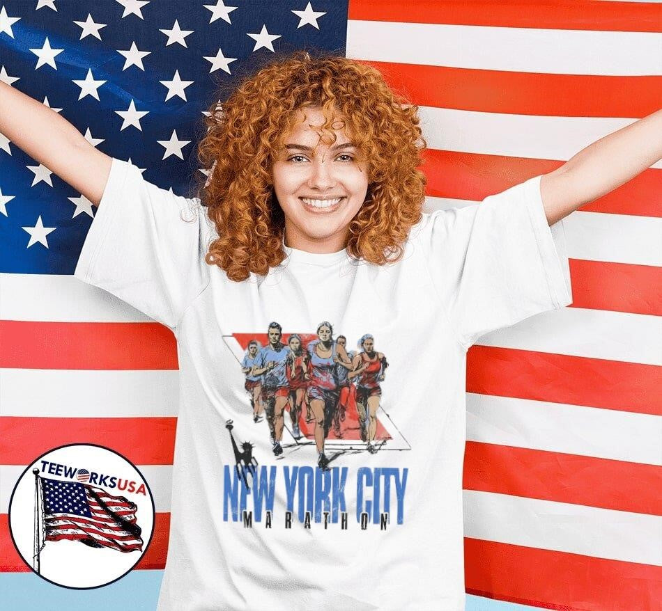 New York City Marathon retro - Adult & Kids T-Shirts, Sweatshirts & Hoodies apparel design preview 7