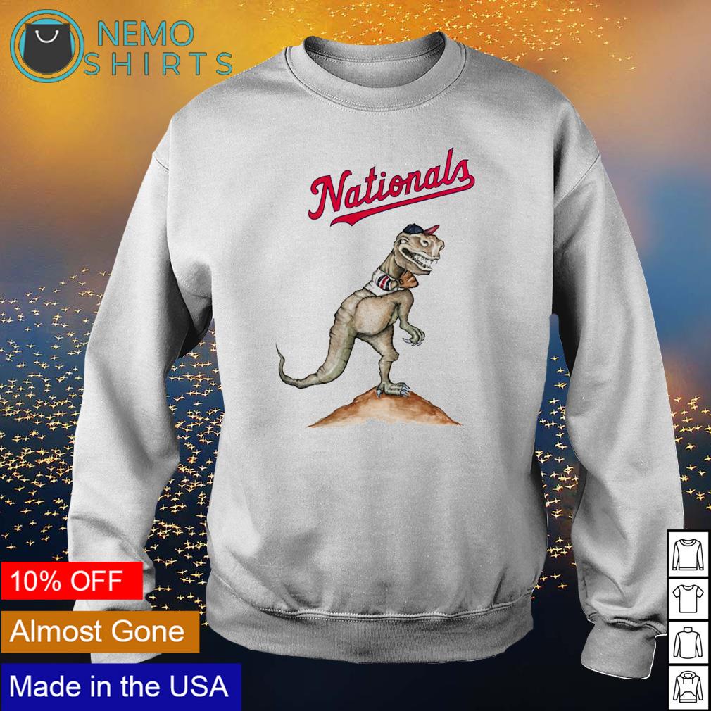 Washington Nationals T-Rex throw a baseball - Adult & Kids T-Shirts, Sweatshirts & Hoodies product image 4