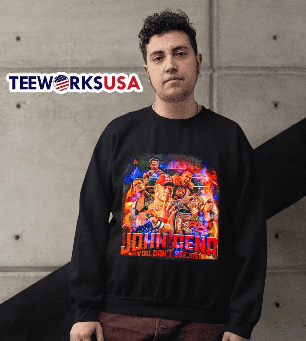John Cena you can't see me graphic - Adult & Kids T-Shirts, Sweatshirts & Hoodies apparel design preview 3