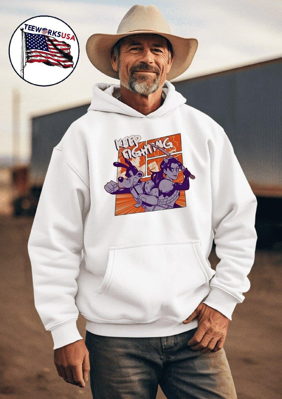 Allison and Tom Keep Fighting - Adult & Kids T-Shirts, Sweatshirts & Hoodies apparel design preview 2