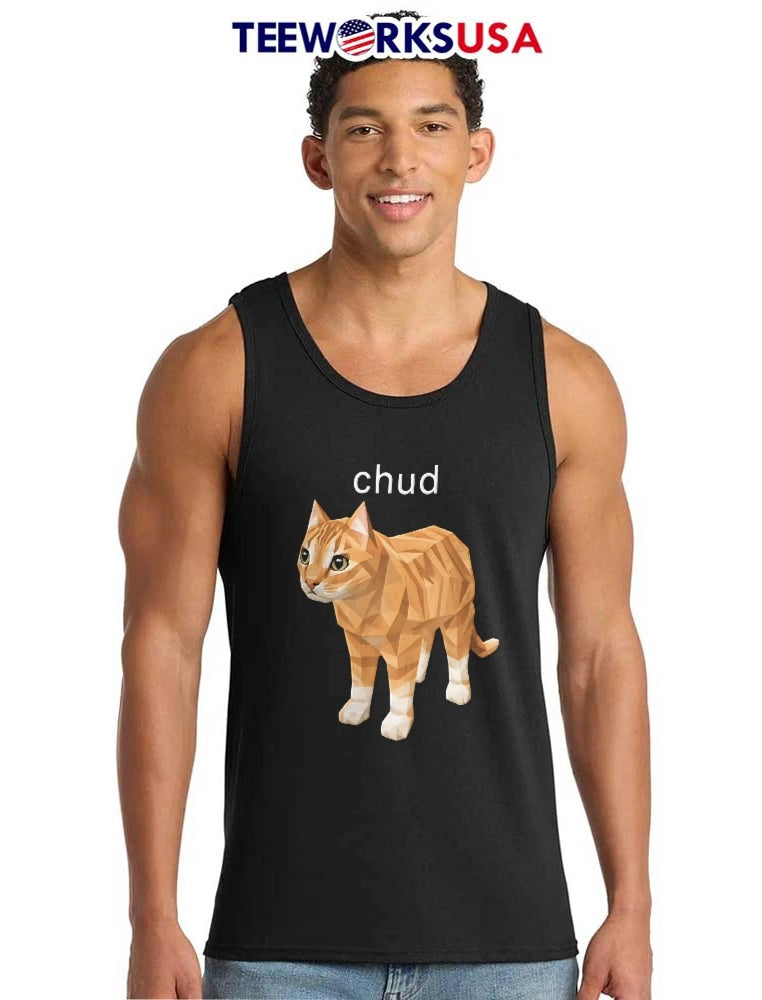 Chud Low Poly Geometric Orange Tabby Cat - Adult & Kids T-Shirts, Sweatshirts & Hoodies apparel design preview 6