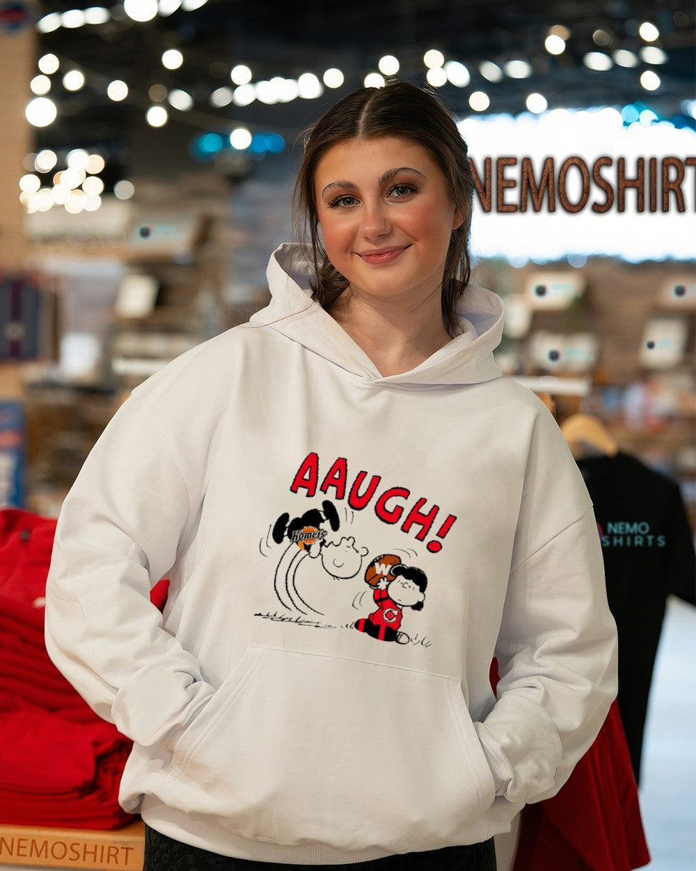 Charlie Brown and Lucy aaugh Cincinnati Cyclones - Adult & Kids T-Shirts, Sweatshirts & Hoodies apparel design preview 5