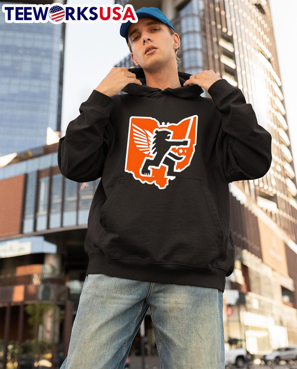 FCC Ohio Knifey Lion - Adult & Kids T-Shirts, Sweatshirts & Hoodies apparel design preview 3