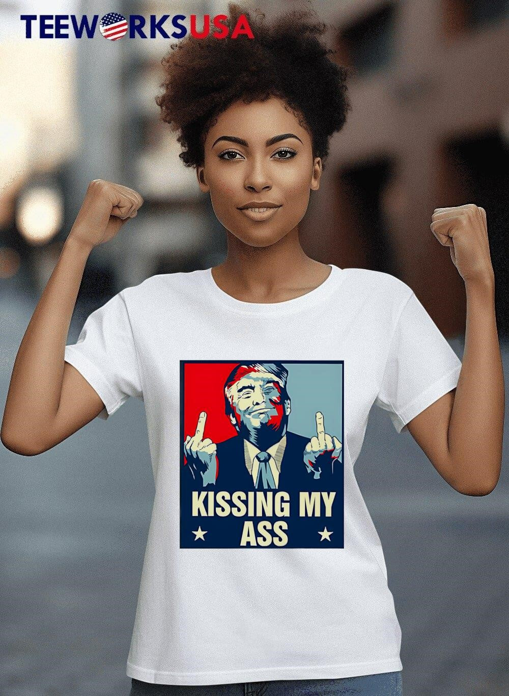 Negotiate tariffs kissing my ass Trump - Adult & Kids T-Shirts, Sweatshirts & Hoodies apparel design preview 8