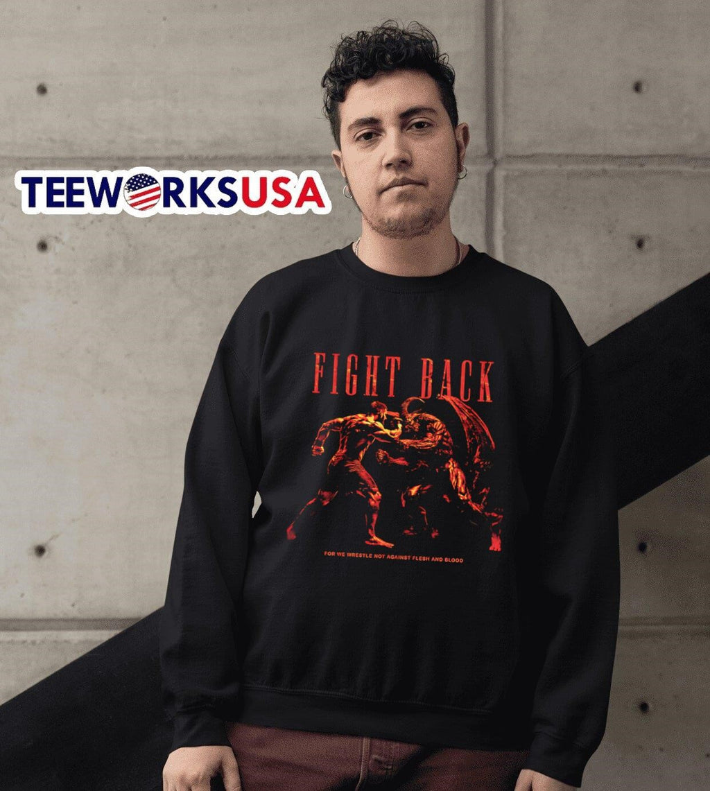 Fight Back Spiritual Warfare - Adult & Kids T-Shirts, Sweatshirts & Hoodies apparel design preview 6