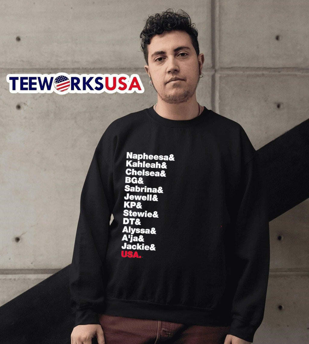 2024 USA all stars WNBPA player name - Adult & Kids T-Shirts, Sweatshirts & Hoodies apparel design preview 3