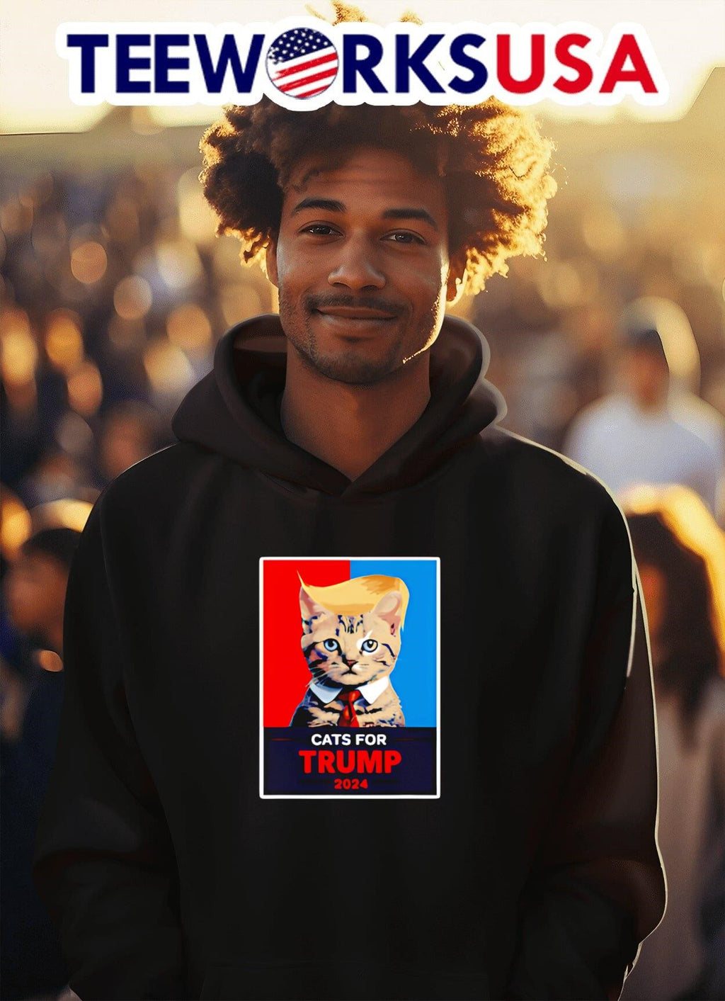 Cats for Trump 2024 Election - Adult & Kids T-Shirts, Sweatshirts & Hoodies apparel design preview 2