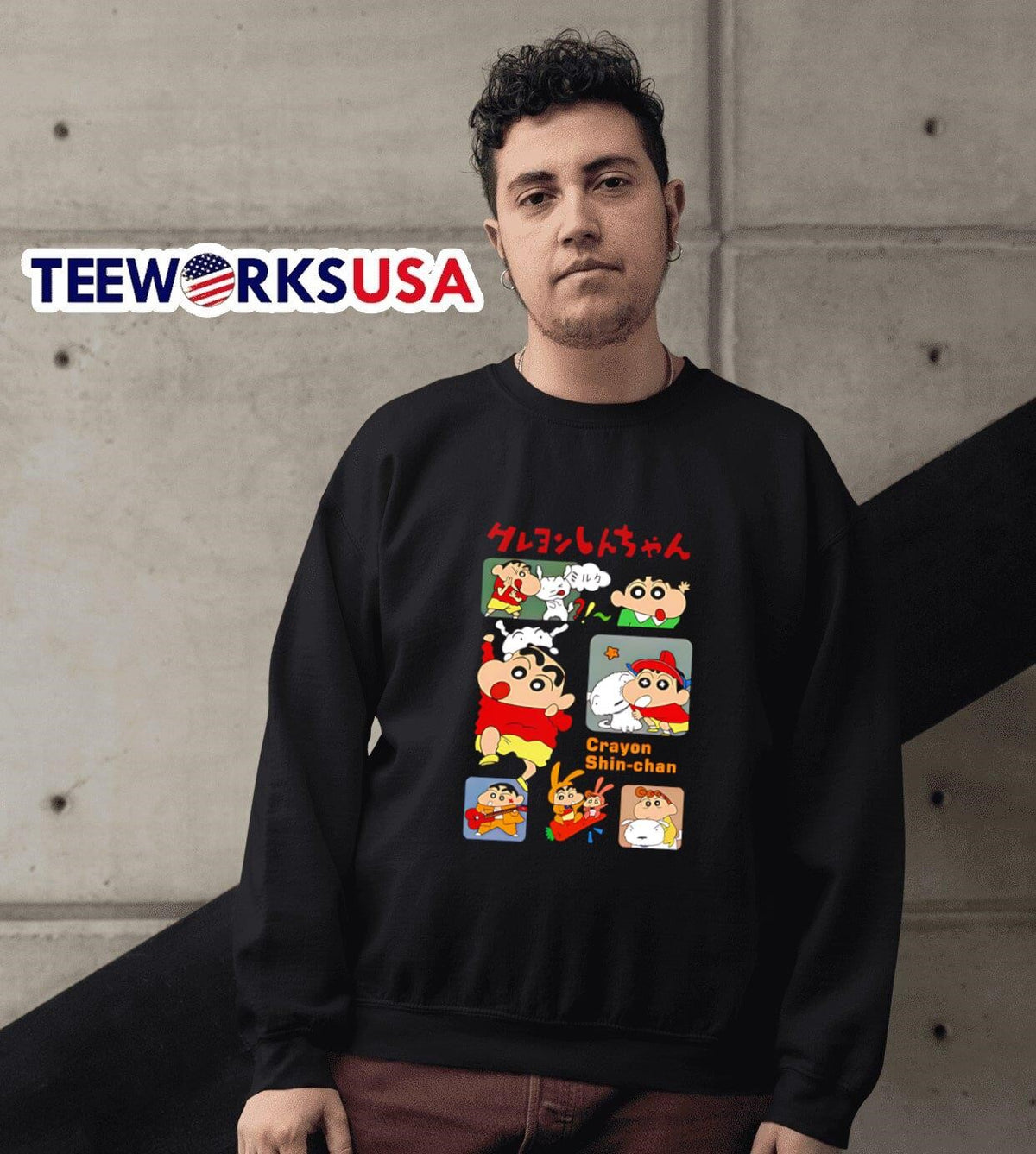 Crayon Shinchan comic - Adult & Kids T-Shirts, Sweatshirts & Hoodies apparel design preview 3