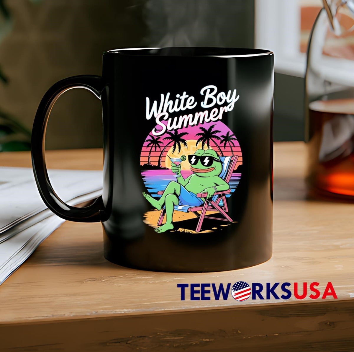 White Boy Summer Pepe Meme - Adult & Kids T-Shirts, Sweatshirts & Hoodies apparel design preview 2