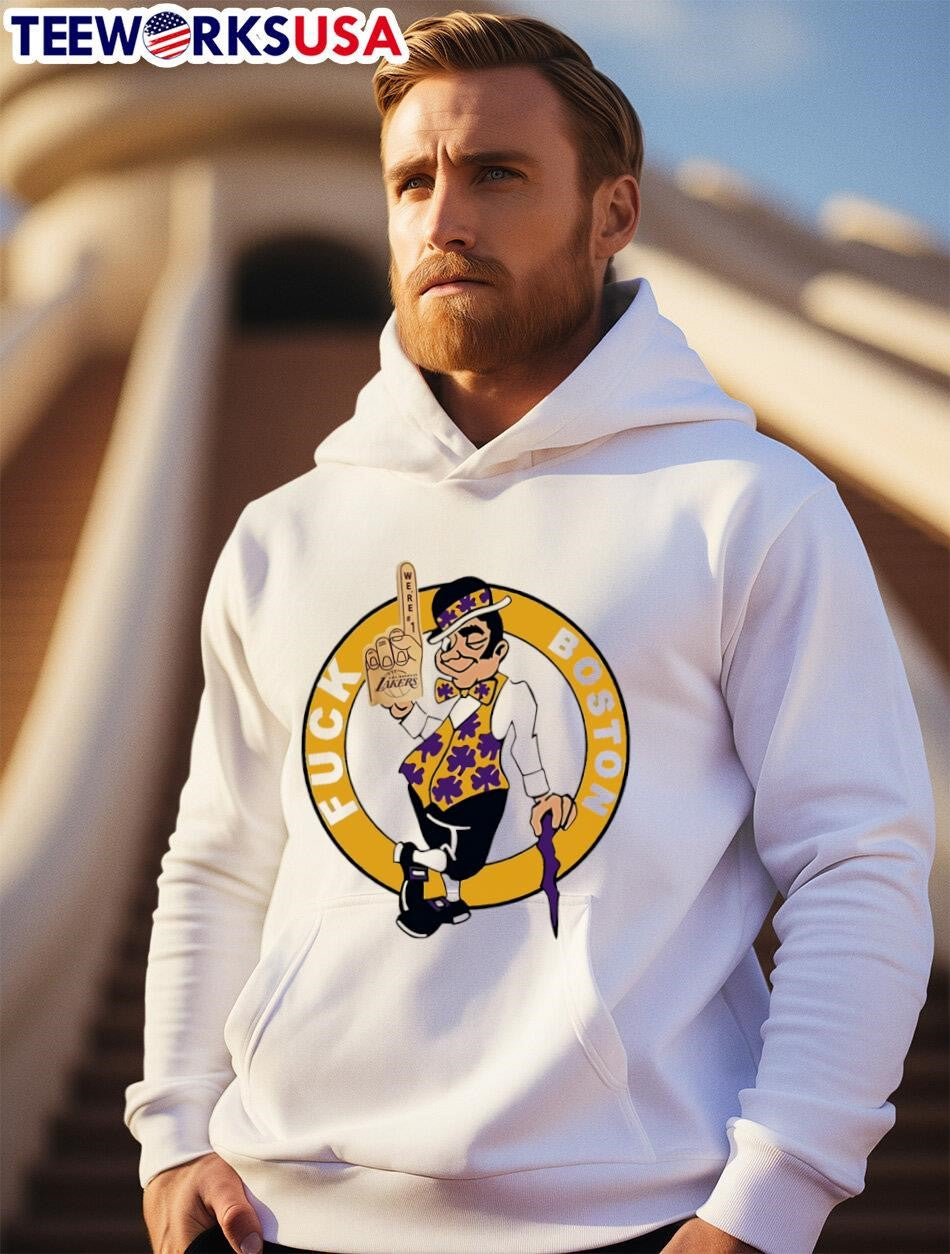 Lakers Fuck Boston logo - Adult & Kids T-Shirts, Sweatshirts & Hoodies apparel design preview 2
