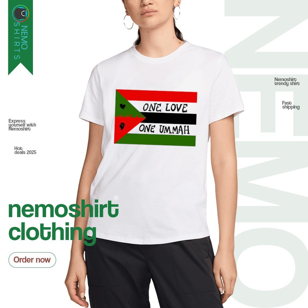 One love Ummah freedom flag - Adult & Kids T-Shirts, Sweatshirts & Hoodies apparel design preview 3