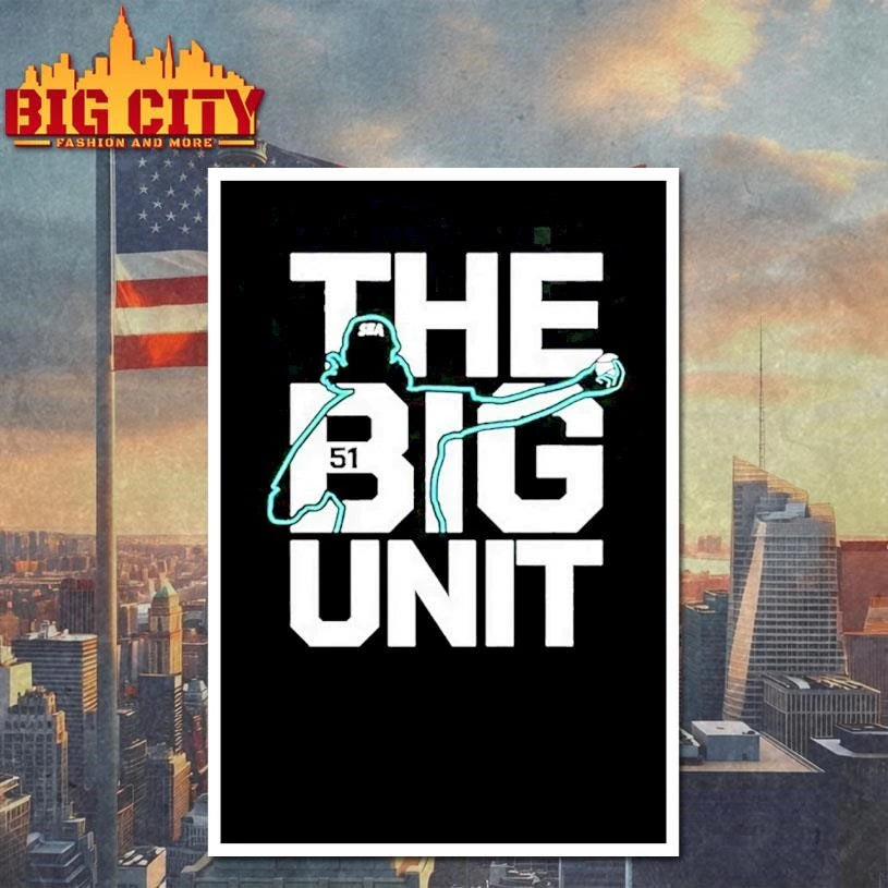 Randy Johnson The Big Unit Seattle Mariners Baseball - Adult & Kids T-Shirts, Sweatshirts & Hoodies apparel design preview 4