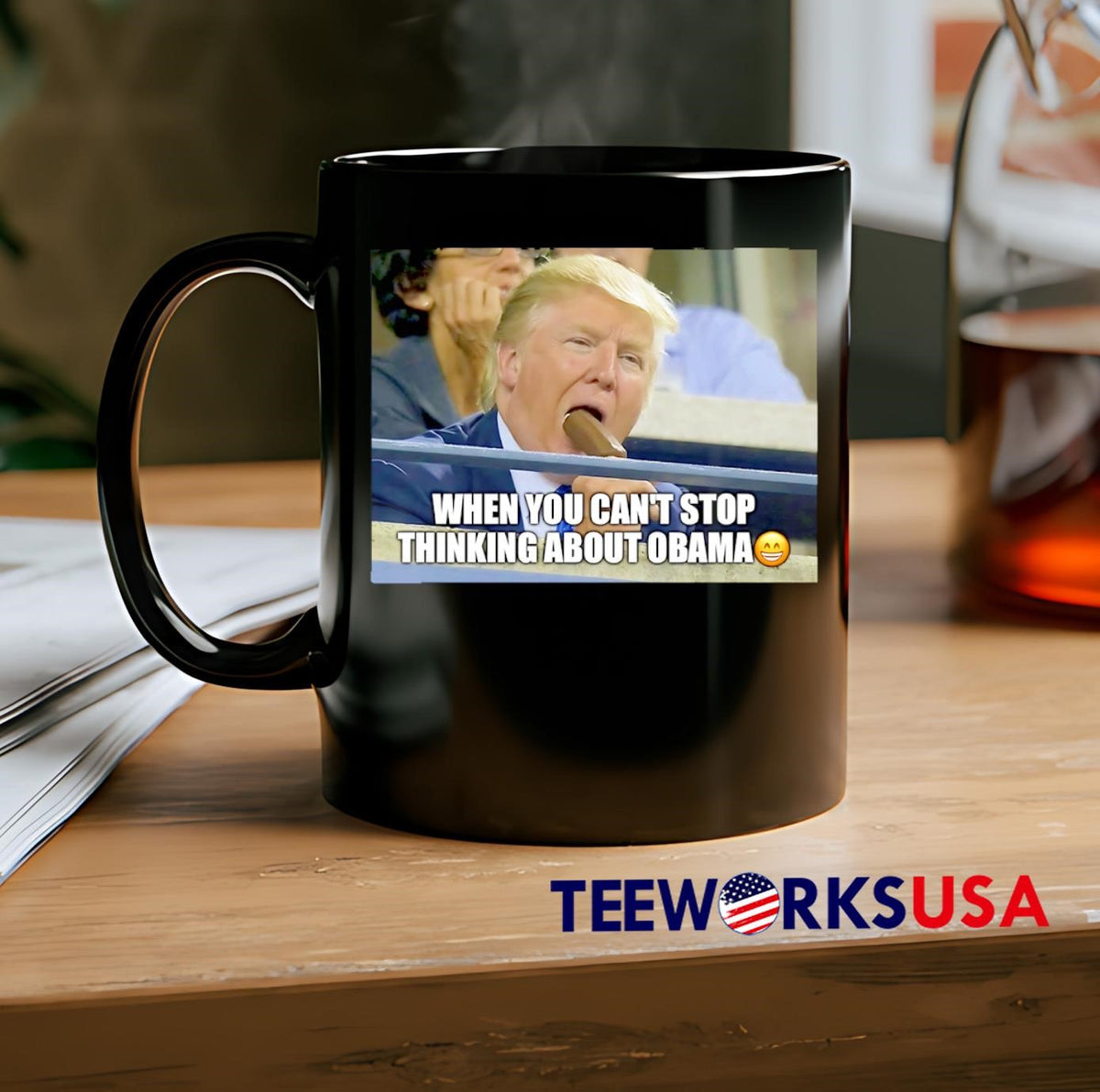 Trump When You Can't Stop Thinking About Obama - Adult & Kids T-Shirts, Sweatshirts & Hoodies apparel design preview 2