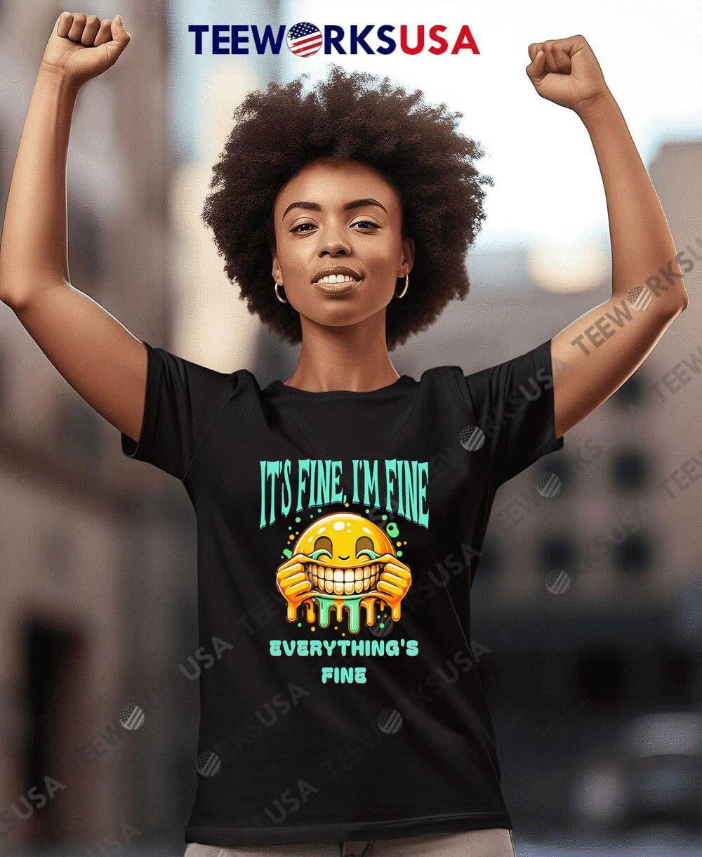 It's Fine I'm Everything's smile - Adult & Kids T-Shirts, Sweatshirts & Hoodies apparel design preview 8