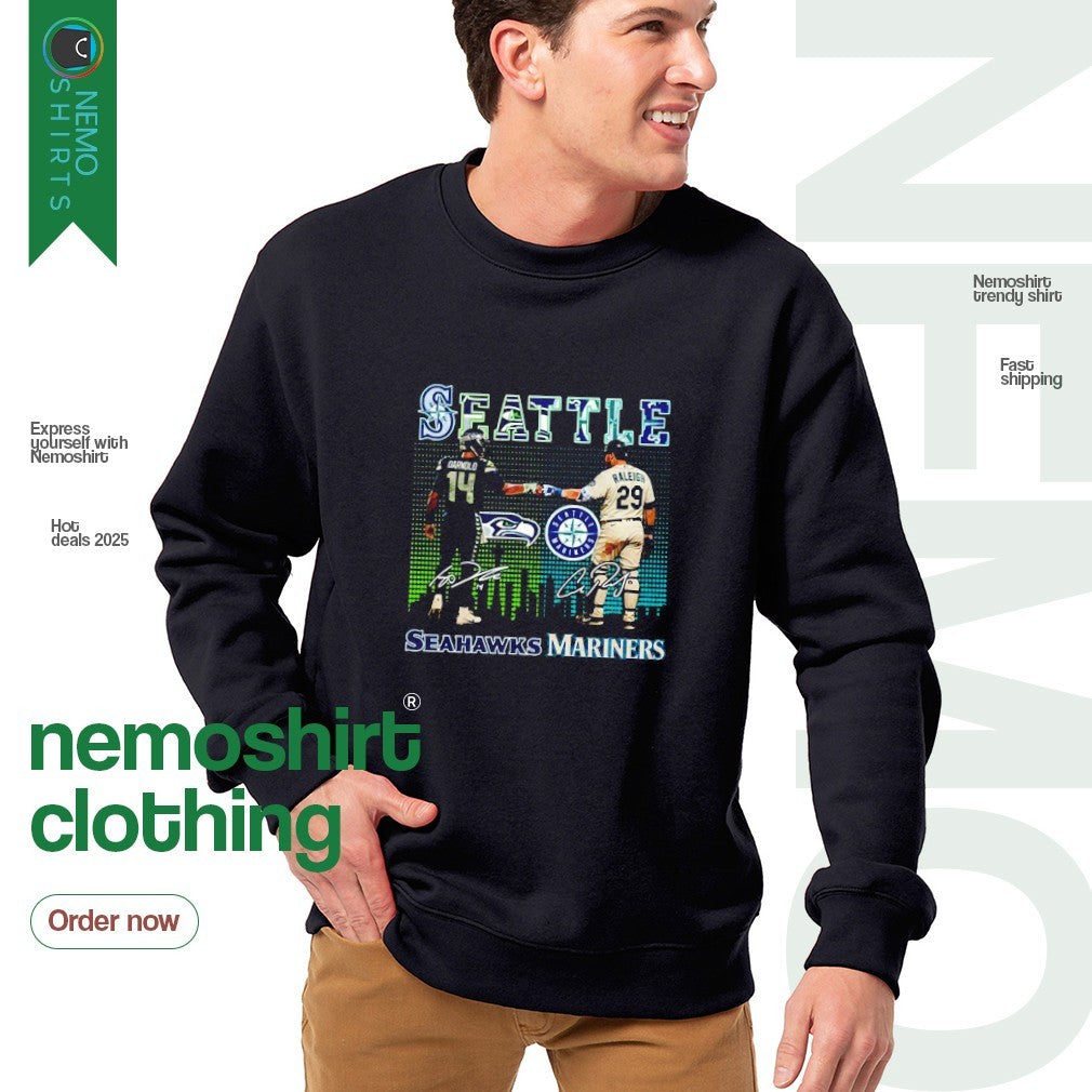 Seattle city sports Seahawks Darnold and Mariners - Adult & Kids T-Shirts, Sweatshirts & Hoodies apparel design preview 4