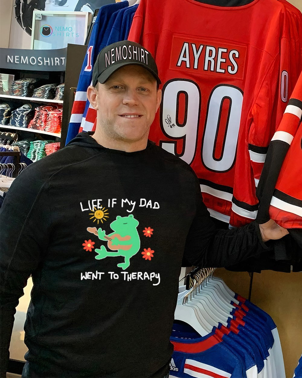 Life if my dad went to therapy frog - Adult & Kids T-Shirts, Sweatshirts & Hoodies apparel design preview 2