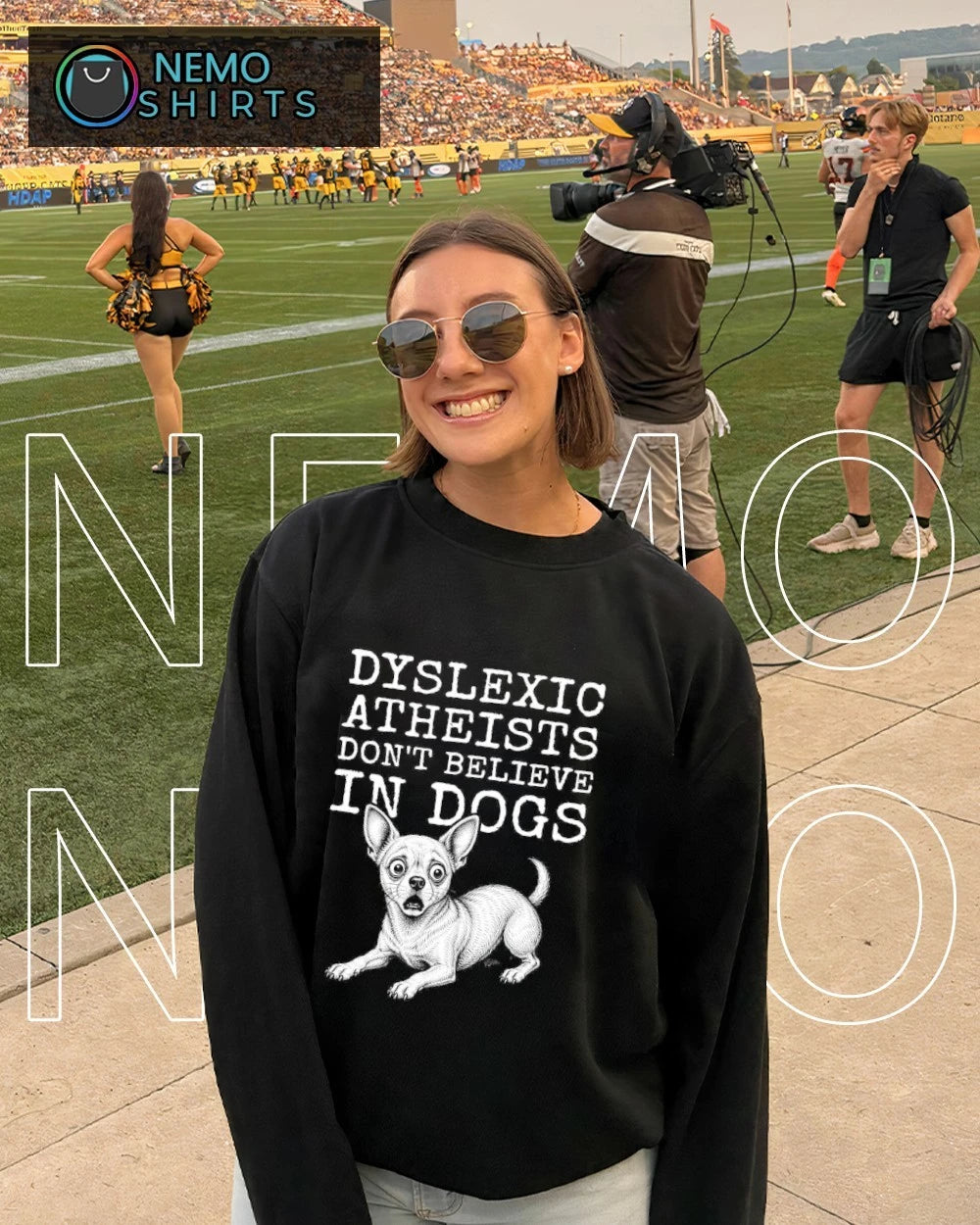 Dyslexic Atheists don't believe in Dogs - Adult & Kids T-Shirts, Sweatshirts & Hoodies apparel design preview 6