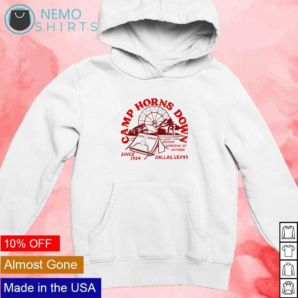 Camp Horns Down since 1934 second weekend of October - Adult & Kids T-Shirts, Sweatshirts & Hoodies apparel design preview 2
