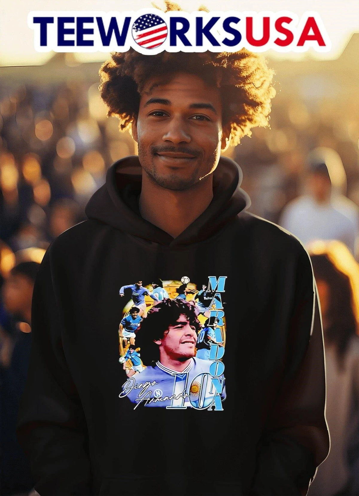 Diego Armando 10 Maradona - Adult & Kids T-Shirts, Sweatshirts & Hoodies apparel design preview 2