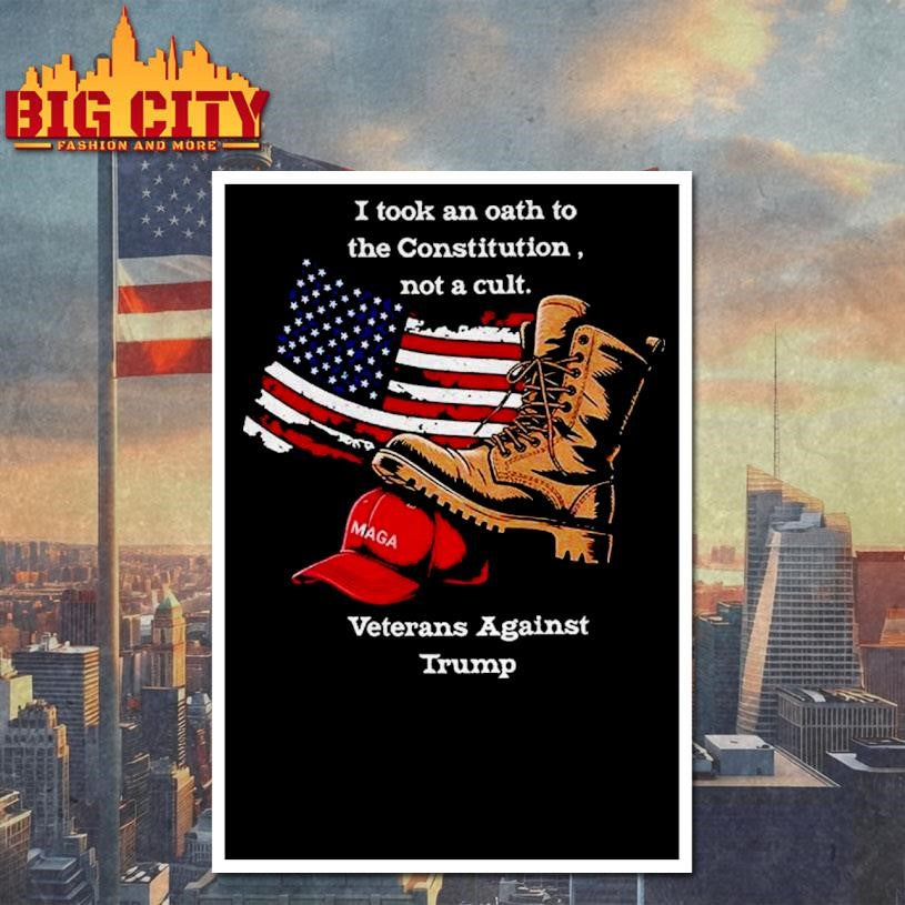 Veteran against Trump MAGA - Adult & Kids T-Shirts, Sweatshirts & Hoodies apparel design preview 4