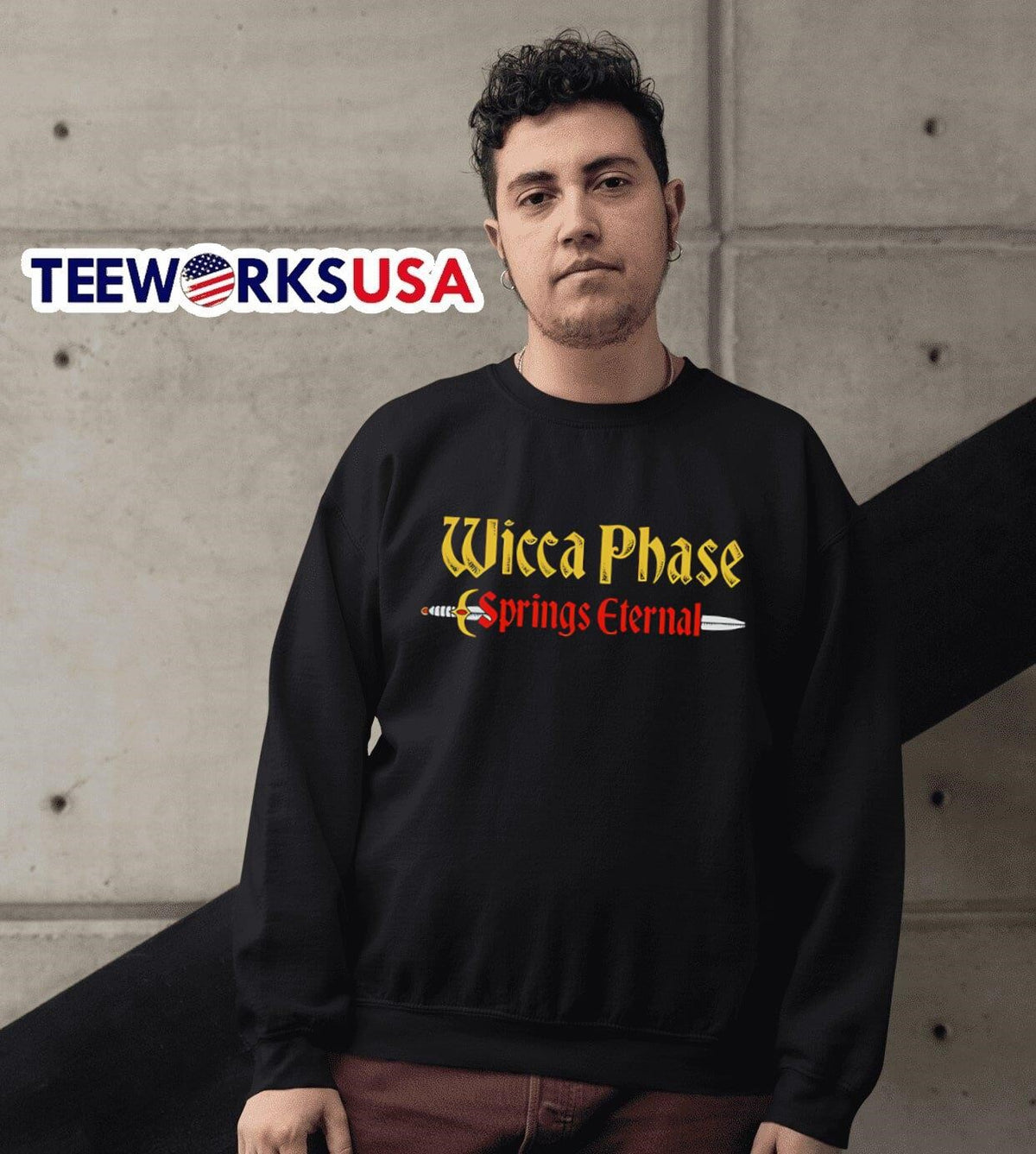 Wicca Phase Mystical Friend - Adult & Kids T-Shirts, Sweatshirts & Hoodies apparel design preview 6