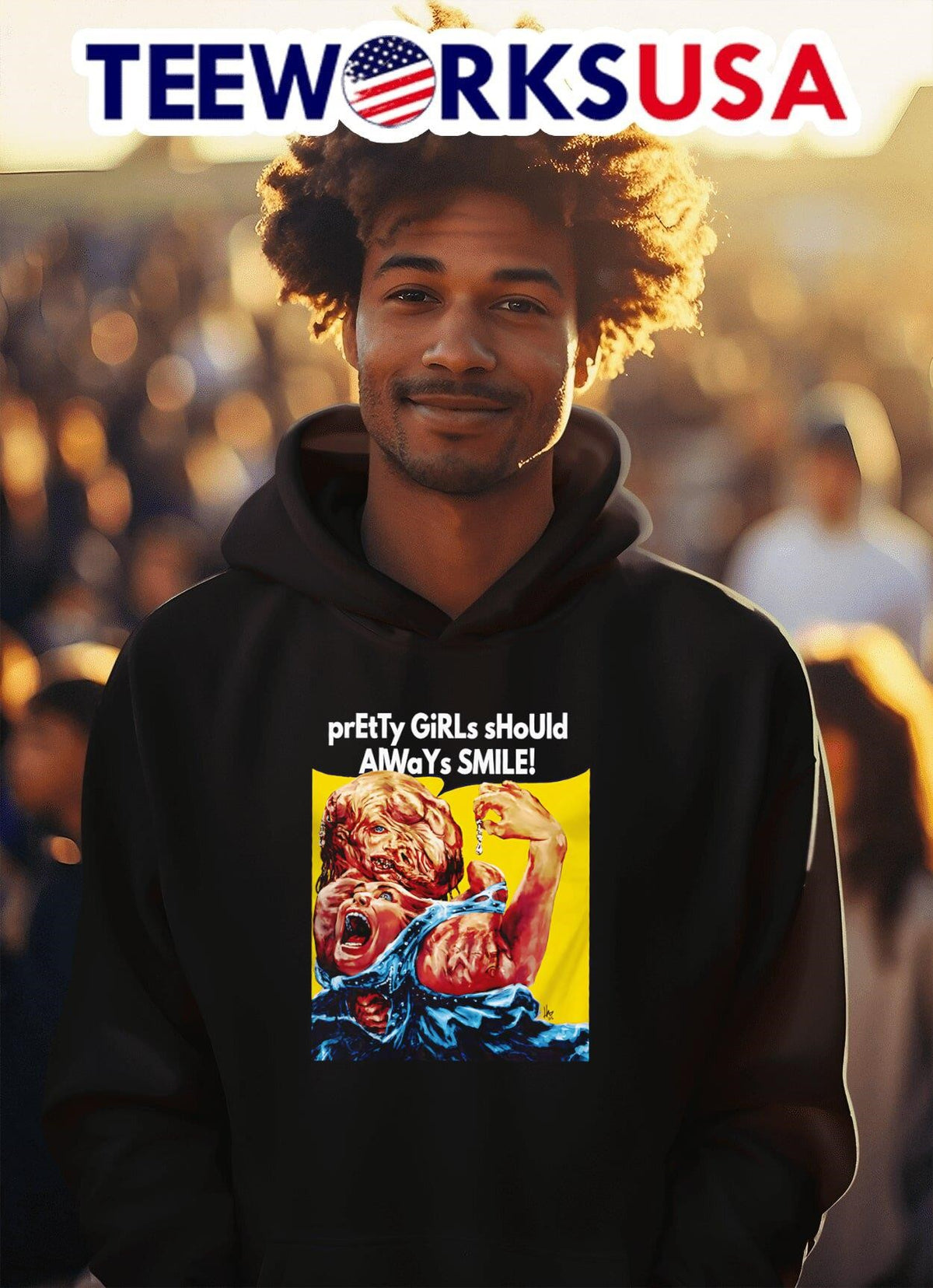 The Substance Pretty girls should always smile - Adult & Kids T-Shirts, Sweatshirts & Hoodies apparel design preview 2