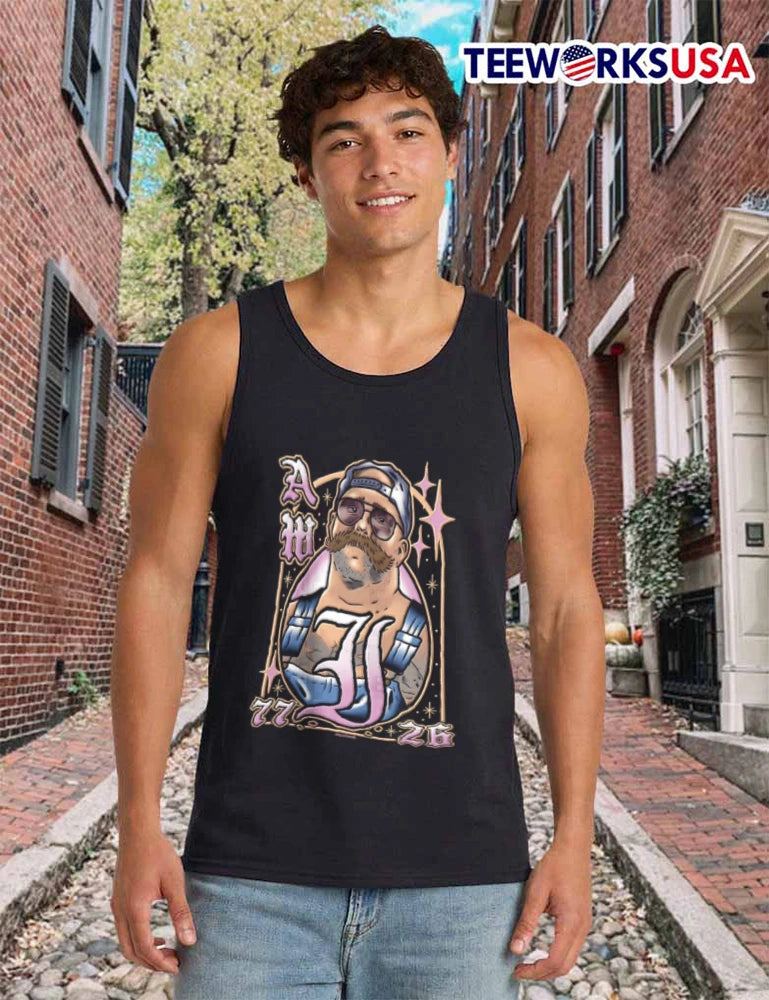 Aw 77 26 Man With Mustache And Sunglasses Overalls - Adult & Kids T-Shirts, Sweatshirts & Hoodies apparel design preview 6
