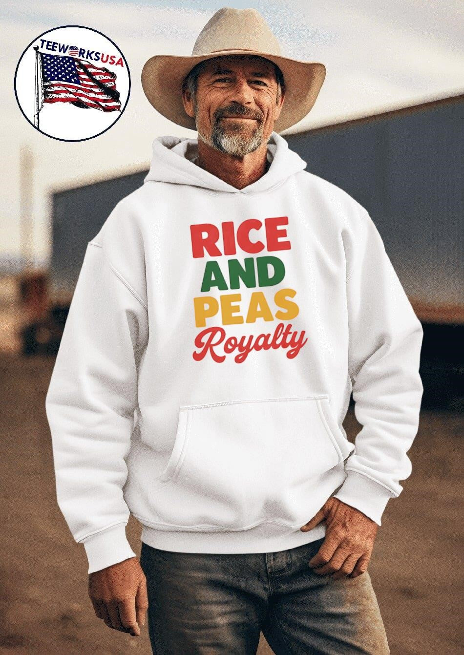 Rice and Peas Royalty - Adult & Kids T-Shirts, Sweatshirts & Hoodies apparel design preview 2