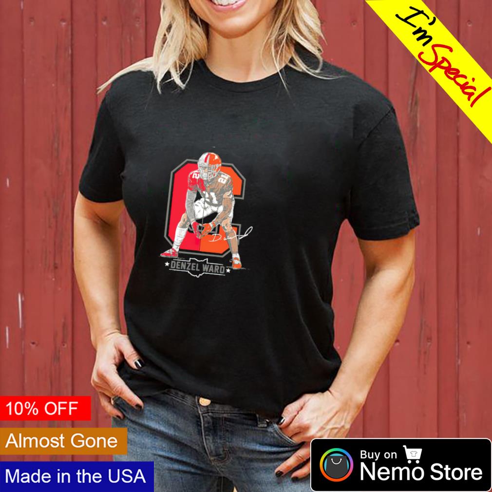 Denzel Ward Columbus To Cleveland Browns and Ohio - Adult & Kids T-Shirts, Sweatshirts & Hoodies apparel design preview 3