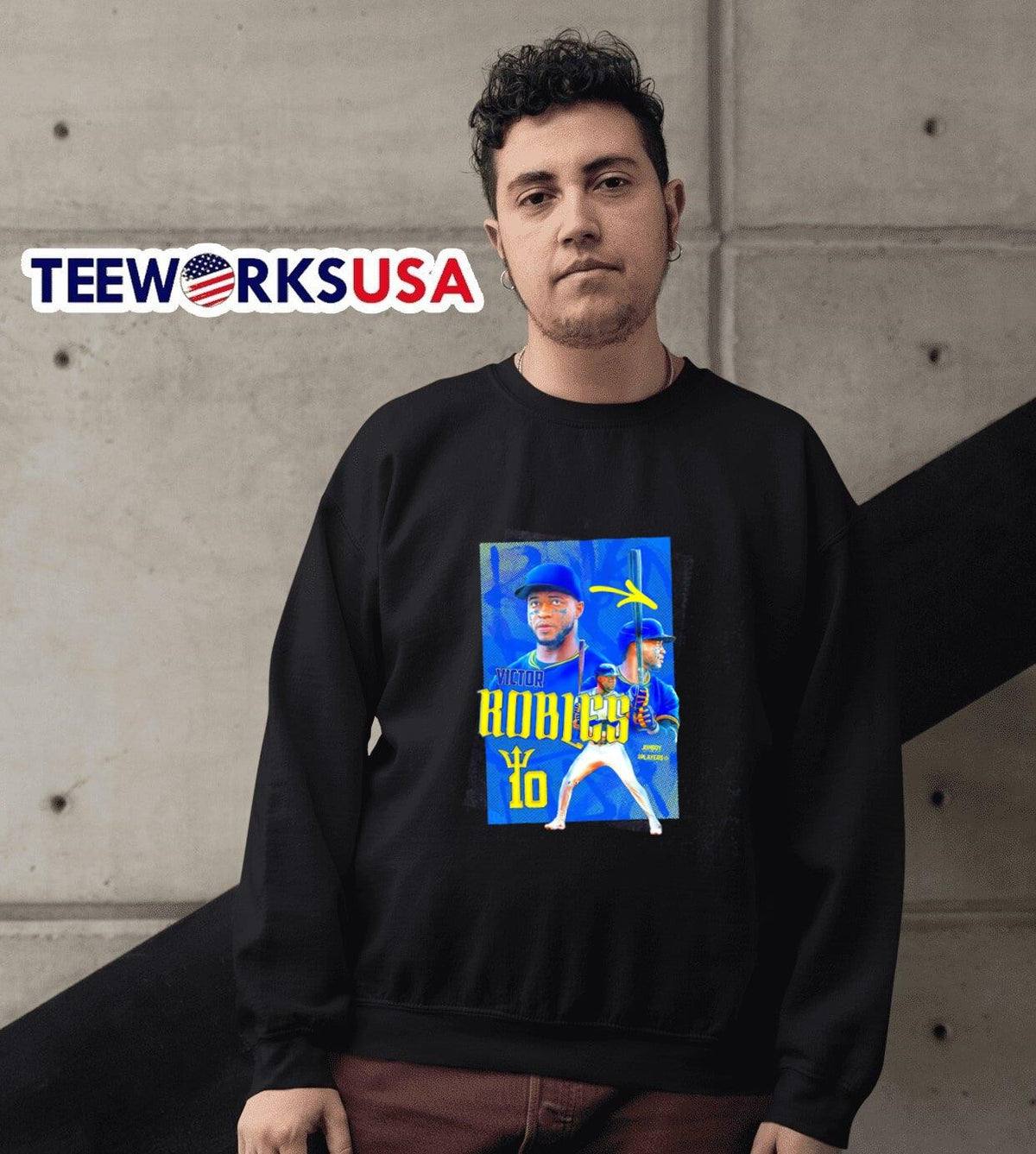 Seattle Mariners Victor Robles 10 - Adult & Kids T-Shirts, Sweatshirts & Hoodies apparel design preview 3