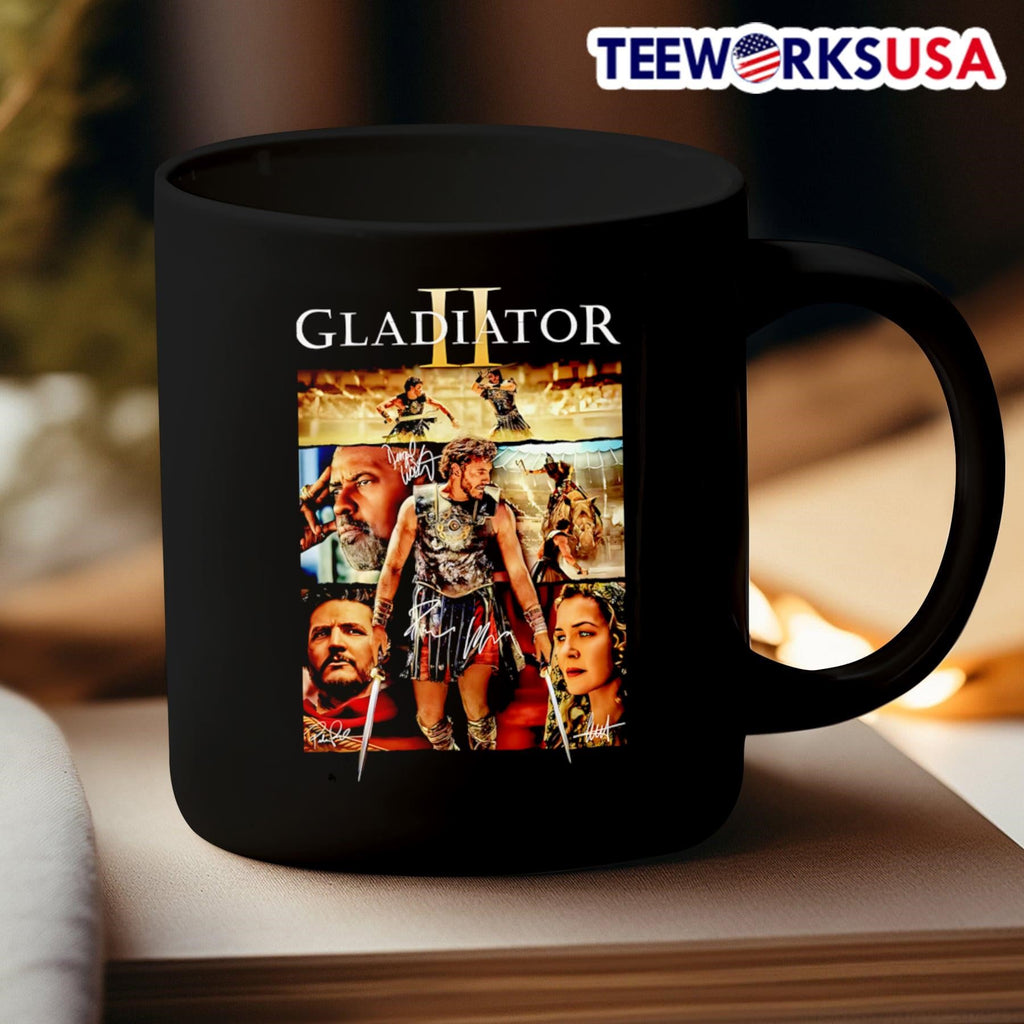 Gladiator II characters graphic signatures - Adult & Kids T-Shirts, Sweatshirts & Hoodies apparel design preview 3