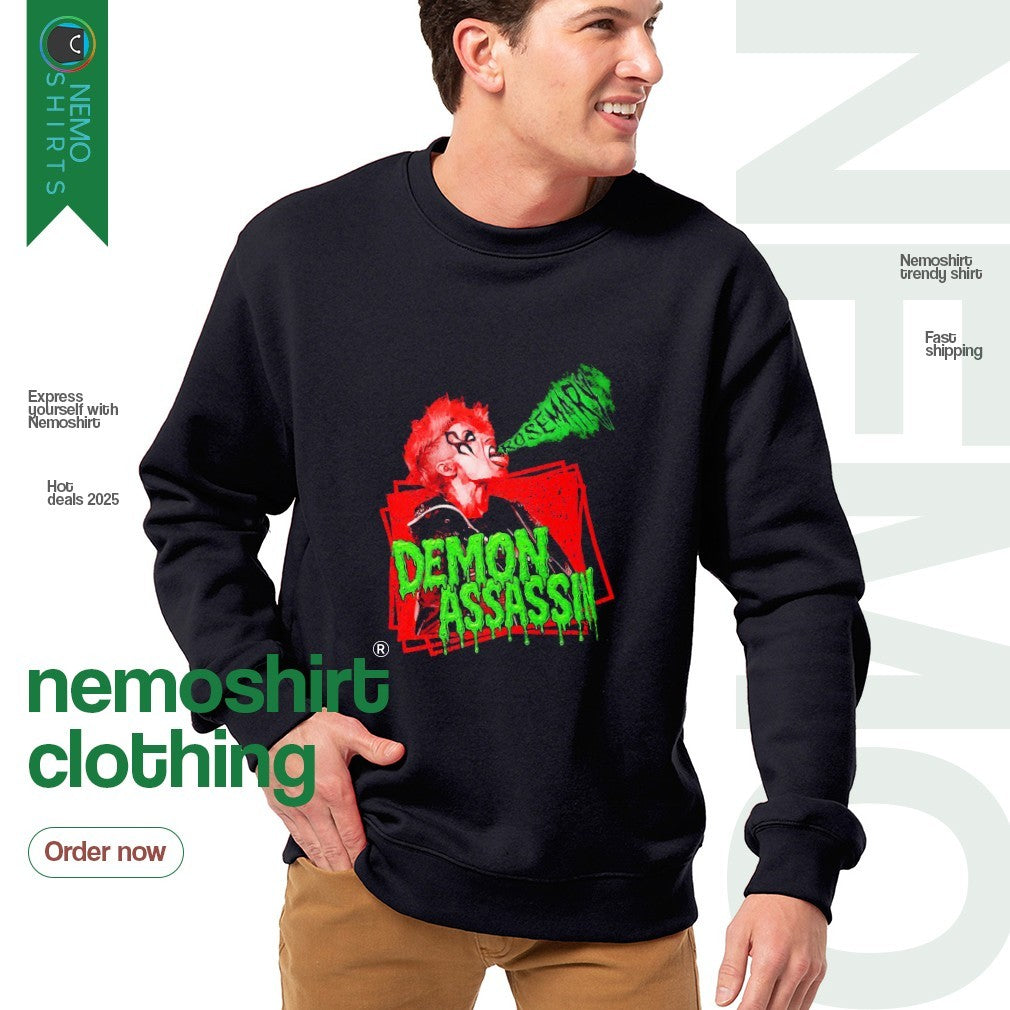 Demon Assassin Rosemary green mist - Adult & Kids T-Shirts, Sweatshirts & Hoodies apparel design preview 4